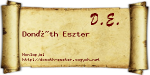 Donáth Eszter névjegykártya