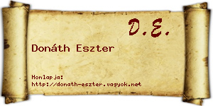Donáth Eszter névjegykártya